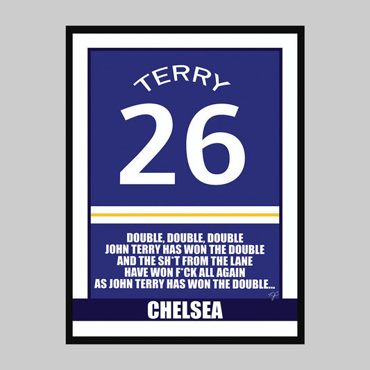 Chelsea - John Terry - Football Print - Striped CircleA3
