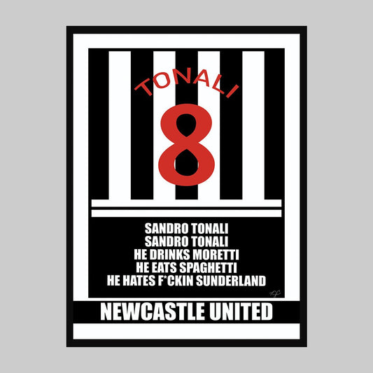 Newcastle United Sandro Tonali Football Print