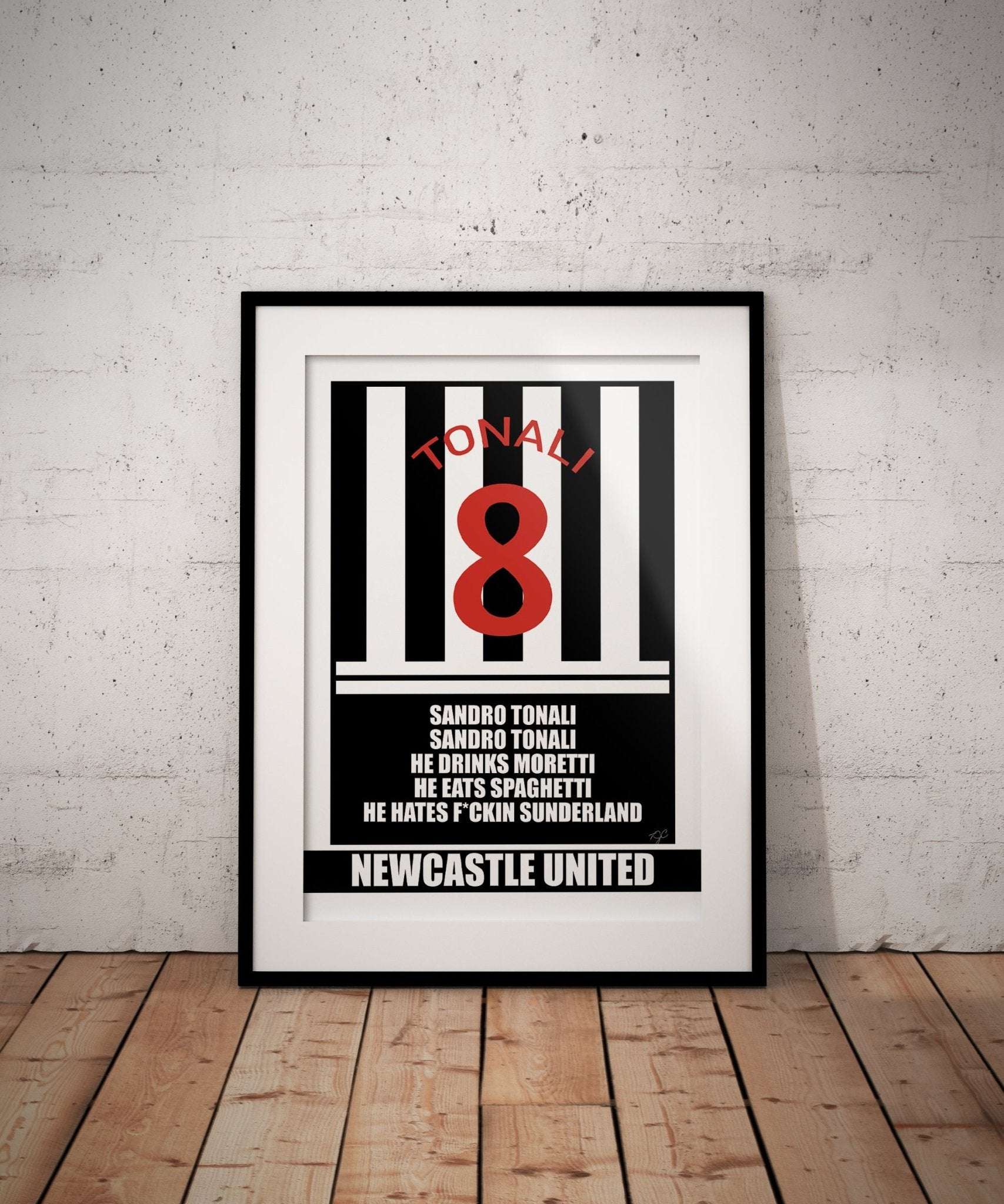 Newcastle United Sandro Tonali Football Print