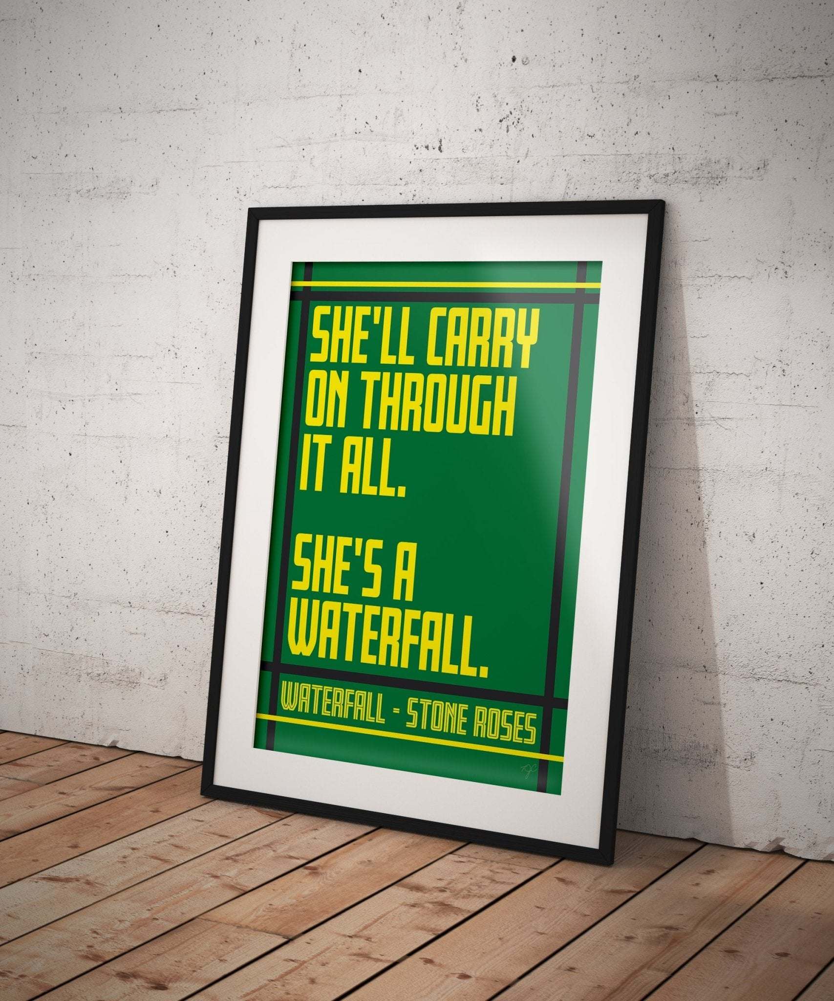 Waterfall by The Stone Roses - Art Print - Striped Circle